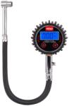 AMIO Manometru Digital Profesional, Presiune Roti 0-17 Bar 0-250 PSI, Furtun Flexibil 30 cm, Valva Eliberare Rapida, Display LCD Iluminat, Precizie Inalta (04465)