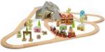 Bigjigs Toys Wild West șină de tren din lemn 62 piese (DDBJT292) Trenulet