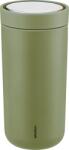 Stelton Cana termică To-Go Click 400 ml verde măsliniu din oțel dublu reciclat (685-51)