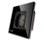 Mentor Priza simpla Smart wireless Mentor ES039 WiFi 16A monitorizare consum incastrata neagra