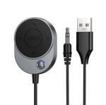 hoco. E150 bluetooth adapter USB+3.5mm jack csatlakozó, v5.3, FEKETE (E150)