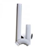  Füstcső szett Ø120mm 4 részes fehér zománcos 150cm klt