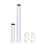  Füstcső szett Ø120mm 4 részes fehér zománcos 180cm klt
