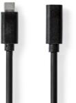 Nedis Cablu prelungitor USB3.2 Gen 1 type C tata - USB type C mama 1m 4K60Hz 60W negru Nedis CCGL64010BK10 (CCGL64010BK10) - drumix