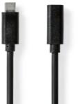 Nedis Cablu prelungitor USB-C tata v3.2 - USB-C mama v3.2 2m 4K /60Hz 60W negru Nedis CCGL64010BK20 (CCGL64010BK20) - drumix