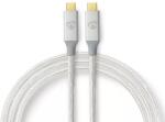 Nedis Cablu USB 3.2 Gen2x2 TYPE C tata-tata 2m 20Gbps 100W 5A argintiu Nedis (CCTB64020AL20) - drumix