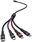 V-TAC Cablu 4in1 USB TYPE C MICRO USB LIGHTNING - USB 2.4A 1.2m V-TAC SKU-7748 (SKU-7748) - drumix