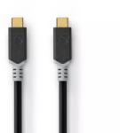 Nedis Cablu USB 3.2 Gen 2x2 type C tata-tata 1m 100W 5A 20Gbps antracit Nedis (CCBW64020AT10) - drumix