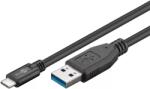 Goobay Cablu de incarcare si sincronizare USB 3.0 - USB TYPE C 2m 3A 15W negru Goobay (51761) - drumix
