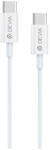 DEVIA Cablu Devia Full 1m USB TYPE C - USB TYPE C Alb 3A 60W (IECABFULCC) - drumix