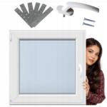 W. D. S Új, kétszárnyú, fehér műanyag (pvc) bukó-nyíló ablak, 865 x 835 mm (WDS 6S)