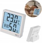 EMOS Hőmérő higrométerrel és vezeték nélküli órával otthonra E0114N Emos fehér (E0114N)