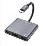 Wozinsky Hub Usb-c - Usb-c elosztó Usb-a Hdmi Pd 10 Gb/s 4K szürke (5907769378911)