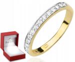 ZŁOCISTO Arany gyűrű briliánsokkal Ingyenes gravírozással 585 (W-446)