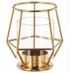 IKEA Fém Gyertyatartó teamécsesekhez 10 cm Arany Színű Ikea Parlband (503.485.45)