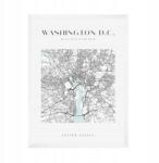  Várostérkép poszter Washington Usa négyzet alakú 21x29, 7 cm fehér keret (MP1-0042_21X29,7,063)