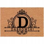 TabPrint Lábtörlő Személyre Szabott 60x40cm D Betű Vezetékneveddel Minták (Kokosowa Wycieraczka Frontowa Personalizowana)