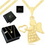 Golden Haus Arany Női Nyaklánc Angyal Medál 925 585 Angyal Kislánynak 45CM (złoty naszyjnik łańcuszek dla siostry kuzynki)