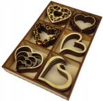 Kreatywne Myślenie Áttört Szív Szett 30db 5cm fa díszek (30586)