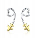 M. Jopek Ezüst Fülbevaló 925 Ezüst Szív Repülő M. jopek