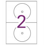 APLI CD/DVD címkék "Mega", matt, A4, külső átmérő 114 mm, belső átmérő 18