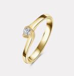  18 karátos arany gyémánt eljegyzési gyűrű Frances