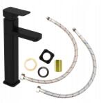 Shumee Fürdőszobai Mosdó Csaptelep Álló Magas Szögletes Caro Cubic Fekete (BCUW-bk)