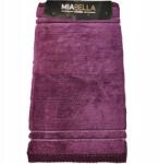  100% pamut Ristic fürdőszobaszőnyeg-szett, lila-szilva színben, 2 db (MIA_RUSTIC_PLUM)
