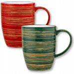 Wilmax England Wilmax nagy 460 ml-es italos bögre porcelán zöld piros