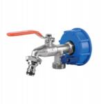  Aqbau csaptelep x2 szeleppel mauser 3/4 Ibc tartályokhoz sárgaréz (AQZAW37)