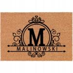 TabPrint Lábtörlő M Betűs, Névre Szóló, Személyre Szabott, Különböző Mintákkal (Kokosowa Wycieraczka Frontowa Personalizowana)