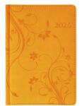 Artsezon Naptár Napi Határidőnapló B6+ 2026 Vivella Pasztell Dombornyomott Narancs Virágok (TERMINARZ DZIENNY 2026 MIĘKKI)