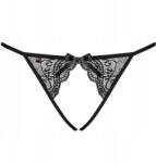 Obsessive tanga Miamor crotchless panties méret S/m fekete (1688)