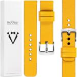 moVear Elegáns, prémium minőségű 24 mm-es bőrszíj órához Lengyel Sárga (S1-24YL-75125Q-PSL)