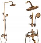 Arizone Zuhanyszett Esőztetővel Sárgaréz retro (5781027)