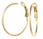 Colibra Nagy, arany színű karika fülbevaló, 6, 2 cm-es, vastag, mindig divatos karikák (p4447)