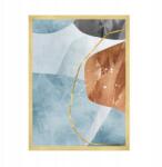  Absztrakt Festmény Művészeti Plakát Nappaliba 50x70 cm arany keret (MP1-0001_50X70,045)