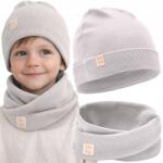 Bubalove Sapka Kétkomponensű Szett Csecsemő Sapka Pamut Világosszürke 36-40 cm (Czapka i komin dziecięca jasnoszary Wn0)