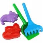 Miximport Homokozó készlet lapát 25 cm gereblye 22 cm 2 homokozó forma (ZA-143PR)