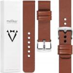 moVear 26 mm-es prémium óraszíj, stílusos, Lengyel bőr Movear, barna (S1-26BR-75125Q-PSL)