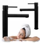 Silla Bella Magasított Mosdó Csaptelep Perlátorral, Fekete (2002B)