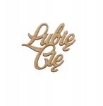 Klepkomania Szeretlek felirat, dekoráció ajándékhoz (BST552 NATURALNY)