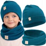 Bubalove Sapka Kétkamás Kisfiú Szett Pamut Őszi Tavaszi Tengerészkék 36-40 (Czapka i komin wiosna jesień morski Wn0)