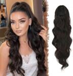  Feshfen Póni húzózsinóros szintetikus haj sötétbarna 60cm