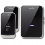 Spreest Vezeték Nélküli Kapucsengő Elemes Kapuhoz Vízálló 2 Gombos (Dzwonek bezprzewodowy 2Q193-BS 2T1R Czarny)