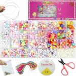 LandToys Karkötő Készítő Gyöngyök Kreatív Szett 800 Db Gyöngy (LT288)