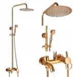 Ari Zuhanyszett Esőztetővel Retro Arany (Zestaw Prysznicowy Natynkowy 002)