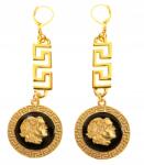 Colibra Hosszú arany fülbevaló görög érmés karika Colibra (P15/TGU/14)