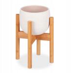 Relaxdays Bambusz virágtartó állvány, 32 cm-ig állítható, Magasság: 35, 5 cm (10028820)