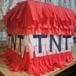  Piniata Tnt minecraft, Szülinapi pinata 30 cm, nagy kézműves (Goral)